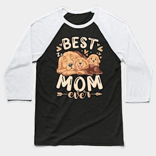 Best Mom Ever Golden Retriever Mother  Puppies Mothers Day Baseball T-Shirt